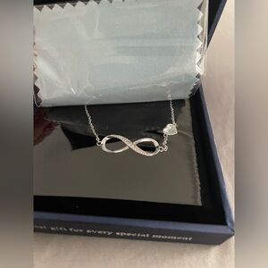 NEW CDE Infinity Heart Birthstone Charm Link Bracelet  Women 925 Sterling Silver